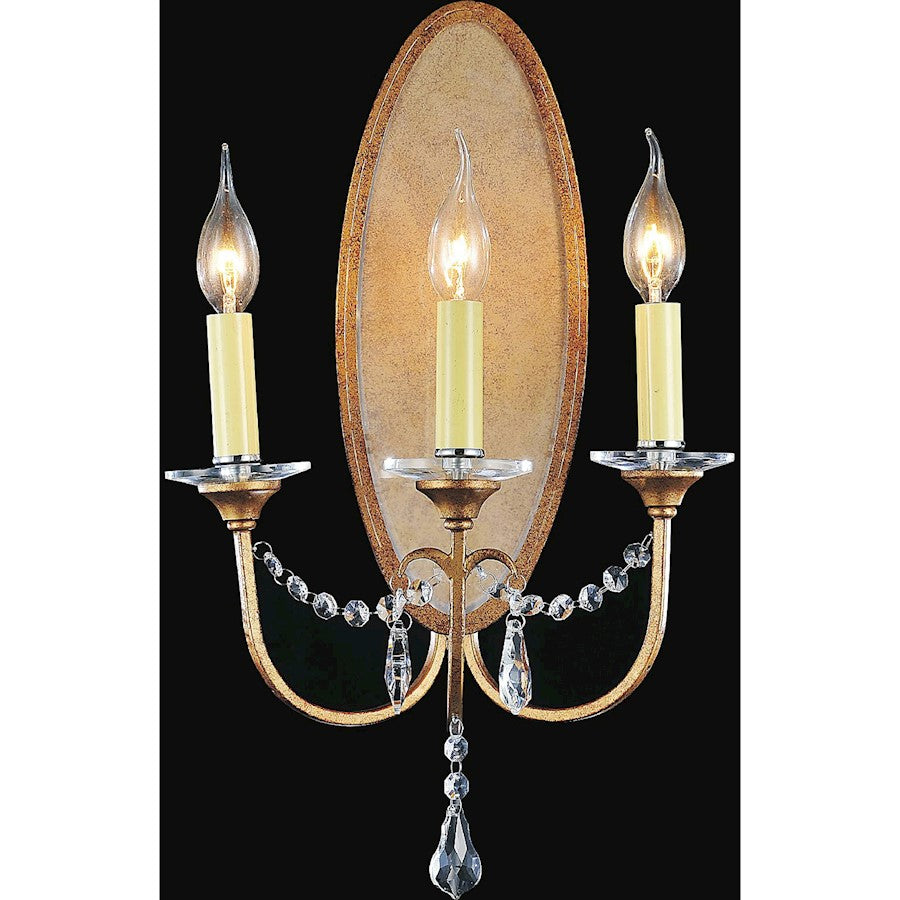 CWI Lighting Electra 3 Light Wall Light, Oxidized Bronze - 9836W12-3-125