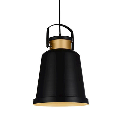 1 Light 10" Down Pendant, Black