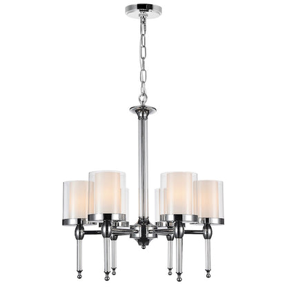 CWI Lighting Maybelle 6 Light Candle Chandelier, Chrome/Clear - 9851P22-6-601