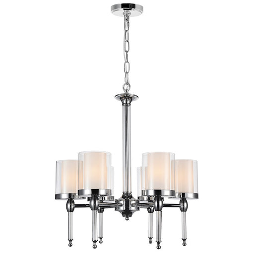 CWI Lighting Maybelle 6 Light Candle Chandelier, Chrome/Clear - 9851P22-6-601