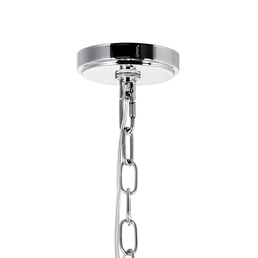 6 Light Candle Chandelier, Chrome