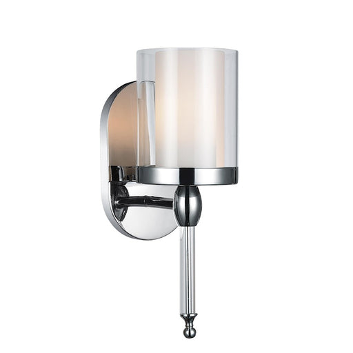 CWI Lighting Maybelle 1 Light Bathroom Sconce, Chrome/Clear - 9851W5-1-601