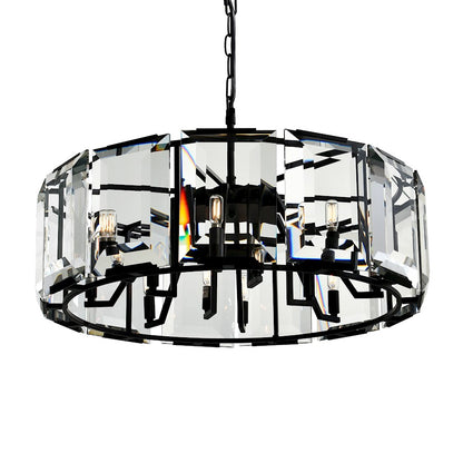 12 Light 31" Chandelier, Black