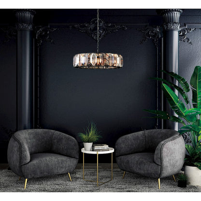 18 Light Chandelier, Black