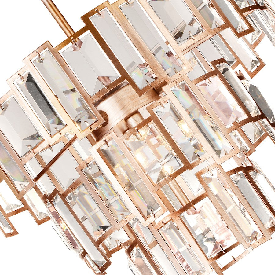 5 Light Down Chandelier, Champagne