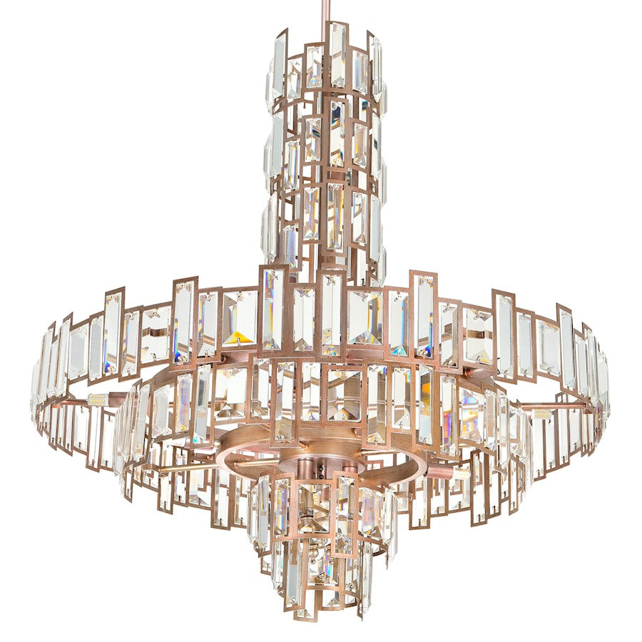 18 Light Down Chandelier, Champagne