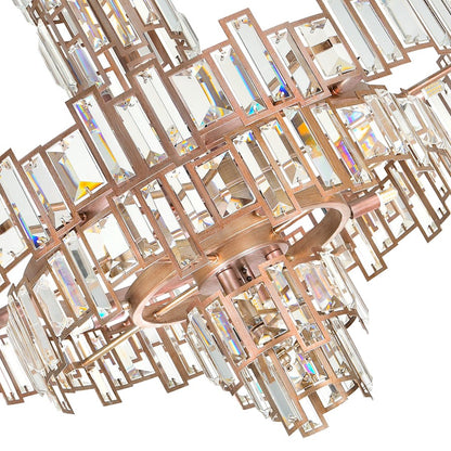 18 Light Down Chandelier, Champagne