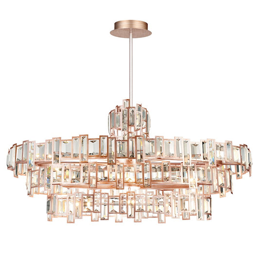 CWI Lighting Quida 21 Light Down Chandelier, Champagne - 9903P44-21-193