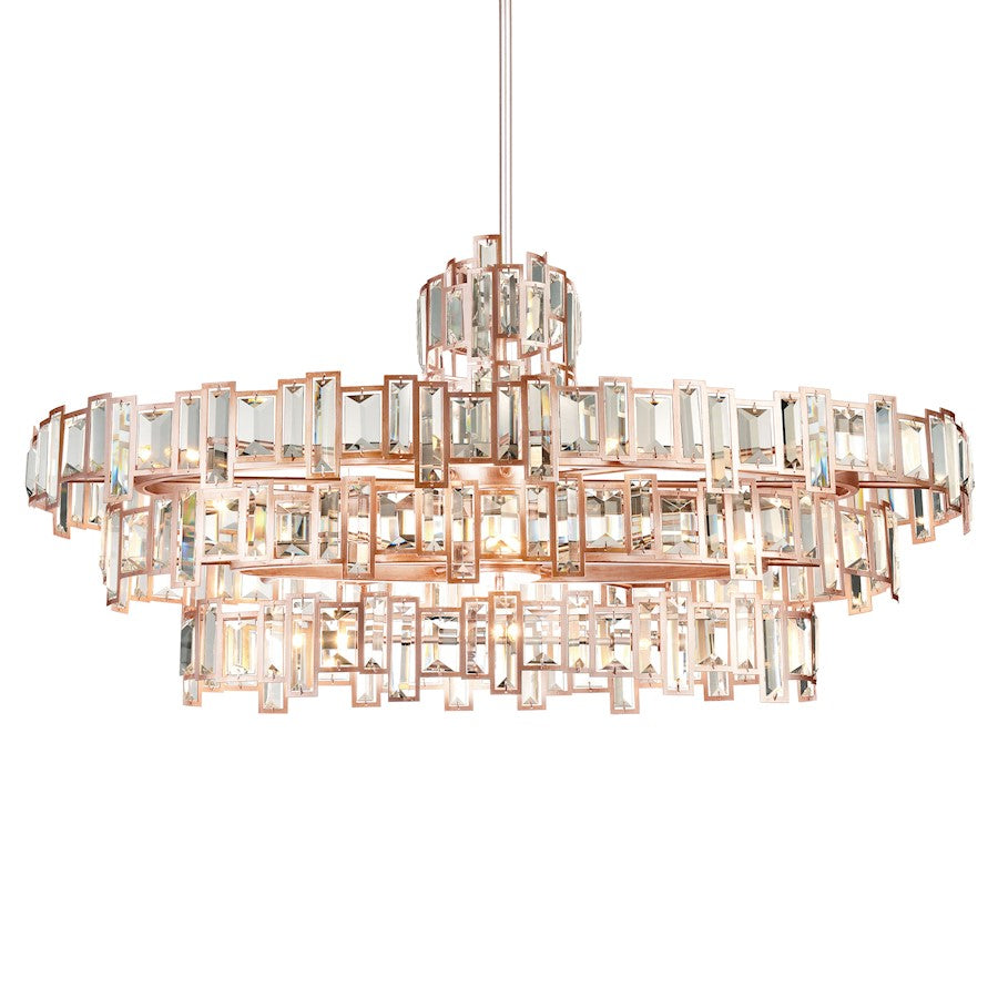 21 Light Down Chandelier, Champagne