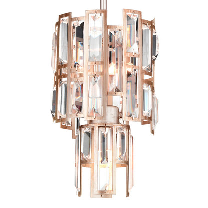 3 Light Down Chandelier, Champagne