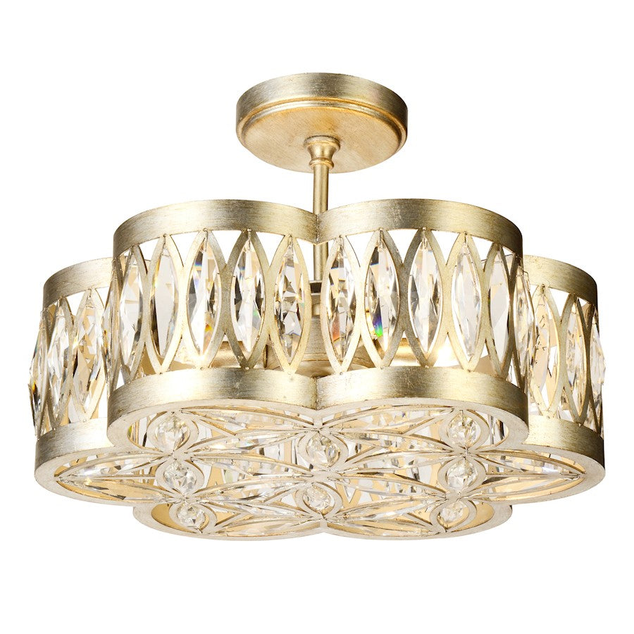 CWI Lighting Nova 6 Light Chandelier, Champagne - 9906P16-6-208