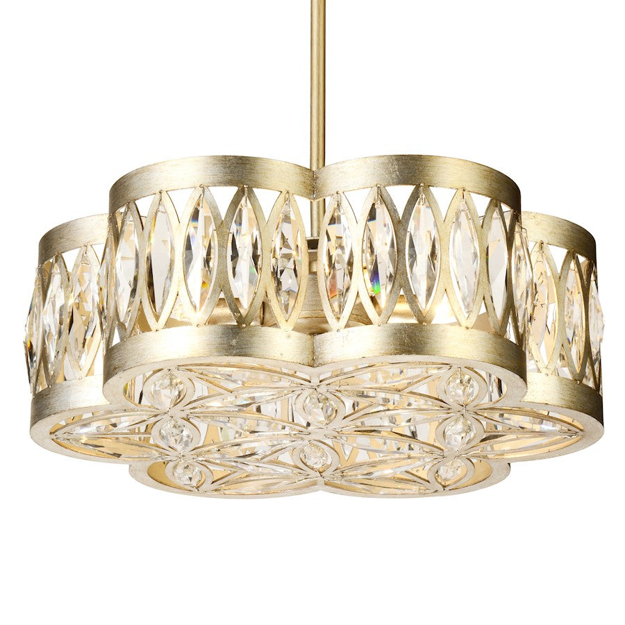 6 Light Chandelier, Champagne