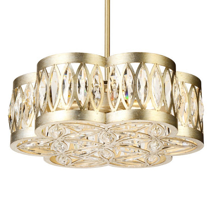 6 Light Chandelier, Champagne