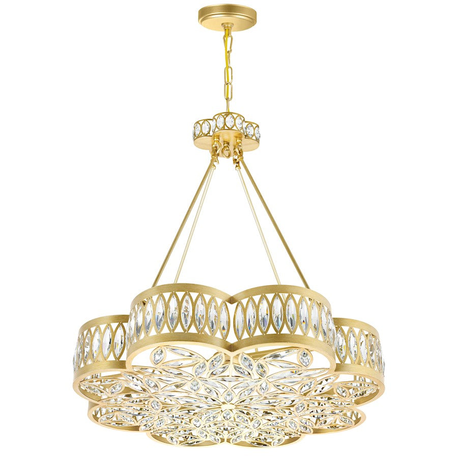 8 Light Chandelier, Champagne