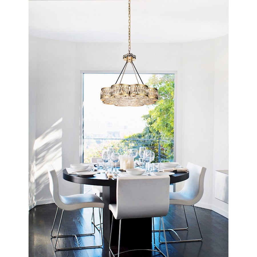 8 Light Chandelier, Champagne