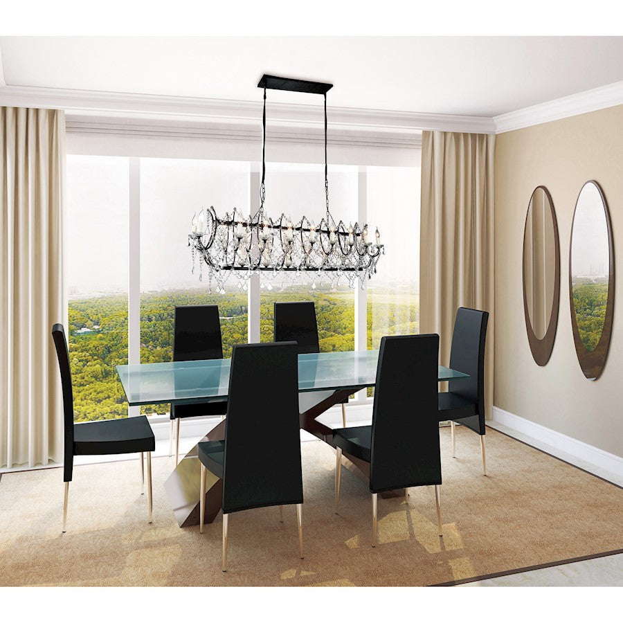 24 Light Up Chandelier, Dark Brown