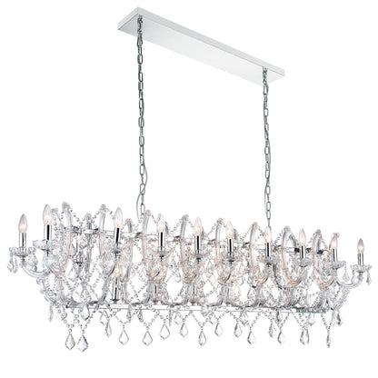 CWI Lighting Aleka 24 Light Candle Chandelier, Chrome - 9910P58-24-601