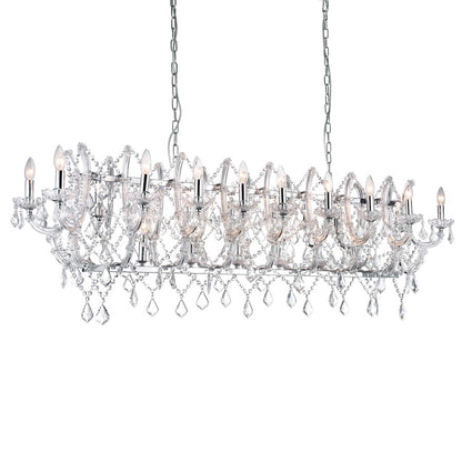 24 Light Candle Chandelier, Chrome