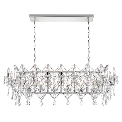 24 Light Candle Chandelier, Chrome