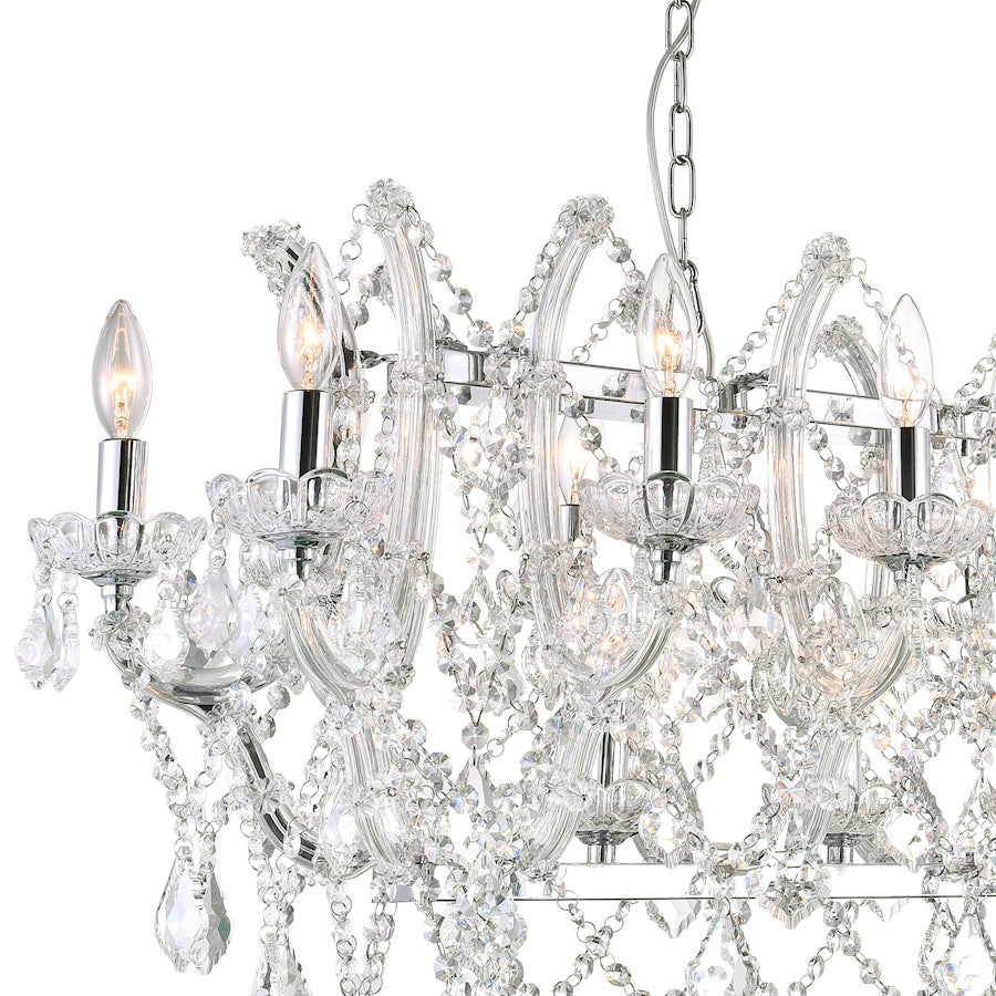 24 Light Candle Chandelier, Chrome