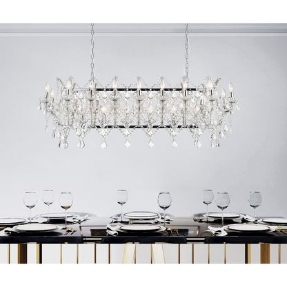 24 Light Candle Chandelier, Chrome