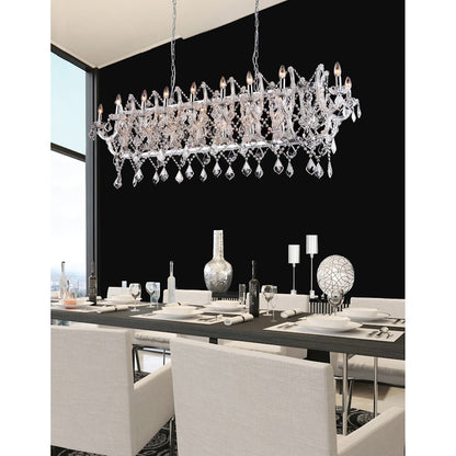 24 Light Candle Chandelier, Chrome