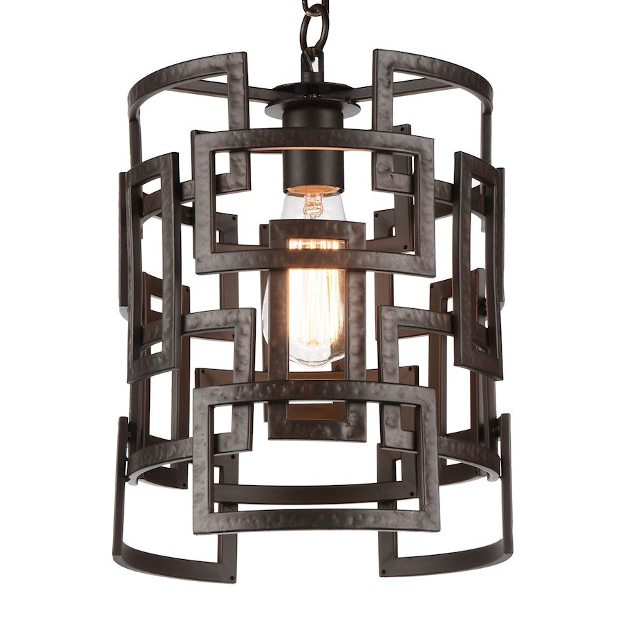 1 Light Down Chandelier, Brown