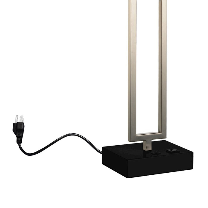 CWI Lighting Torren 1 Light Table Lamp, Satin Nickel