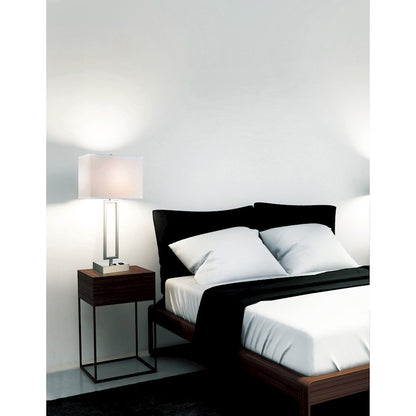 Torren Table Lamp, Satin Nickel