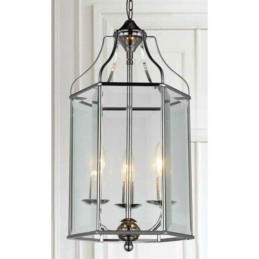 3 Light Up Chandelier, Chrome