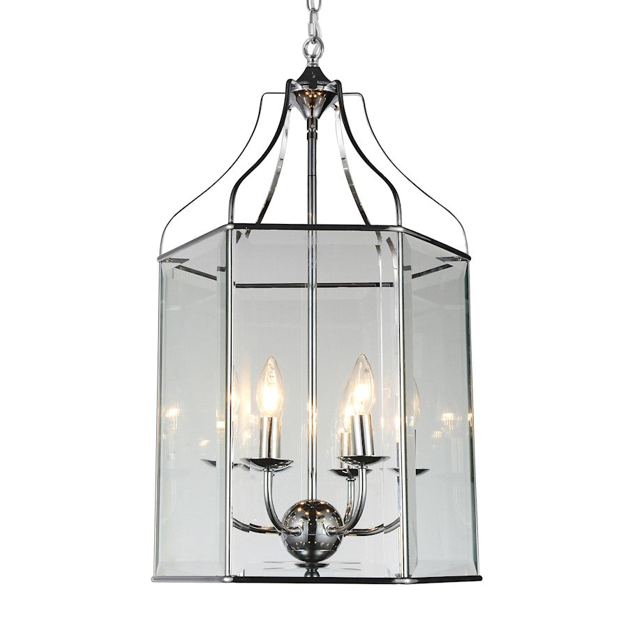 6 Light Up Chandelier, Chrome