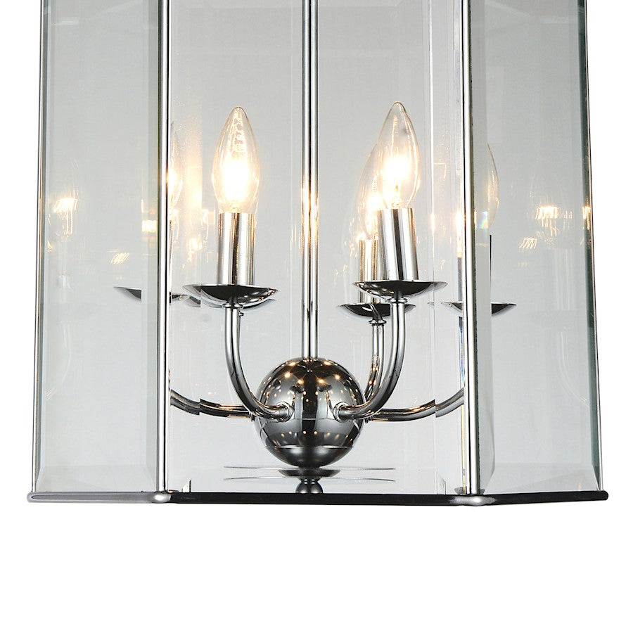 6 Light Up Chandelier, Chrome