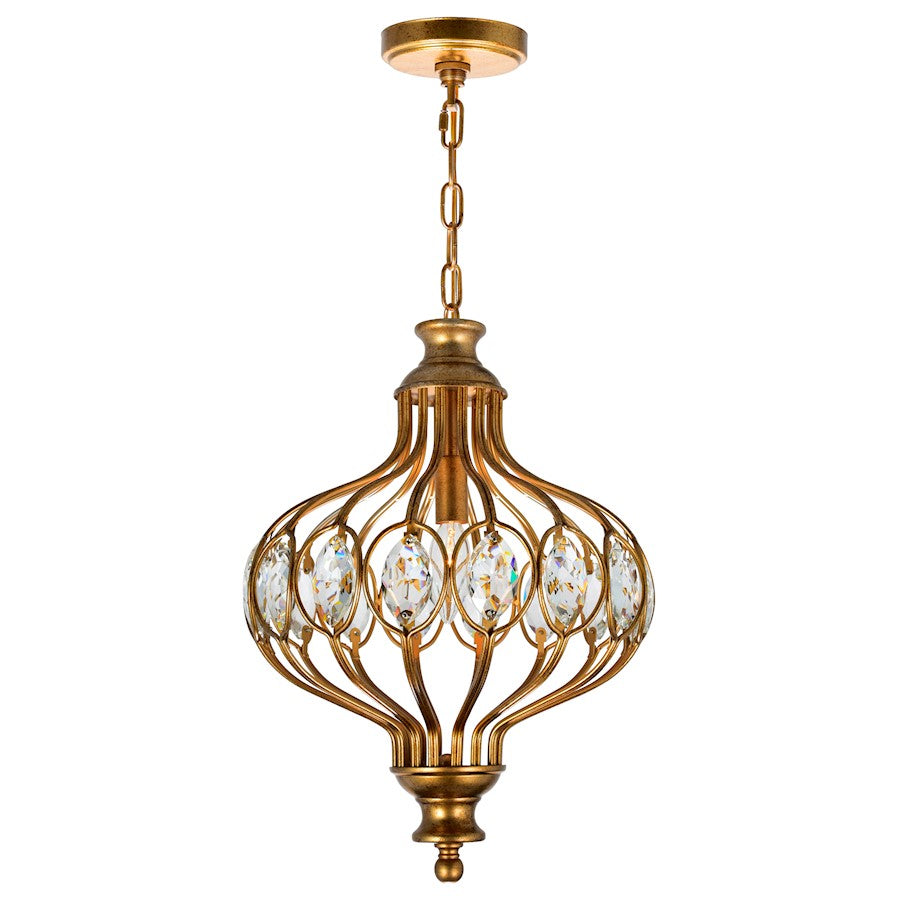 CWI Lighting Altair 1 Light Chandelier, Antique Bronze - 9935P12-1-182