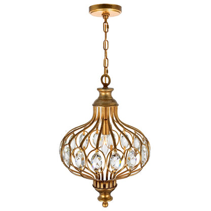 1 Light Chandelier, Antique Bronze