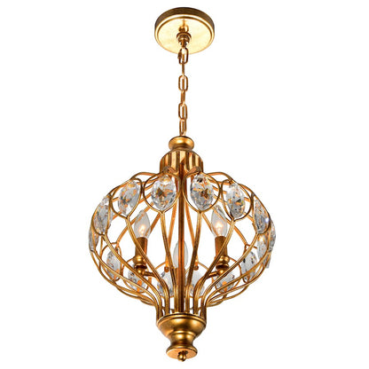 3 Light Chandelier, Antique Bronze