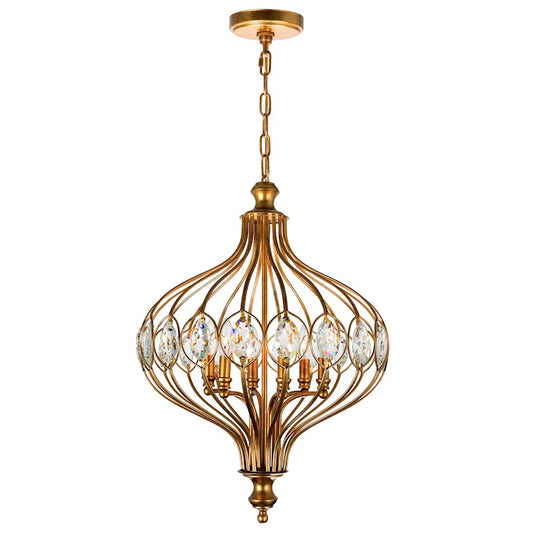 CWI Lighting Altair 6 Light Chandelier, Antique Bronze - 9935P19-6-182