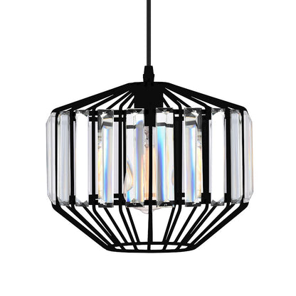 1 Light 10" Down Pendant, Black