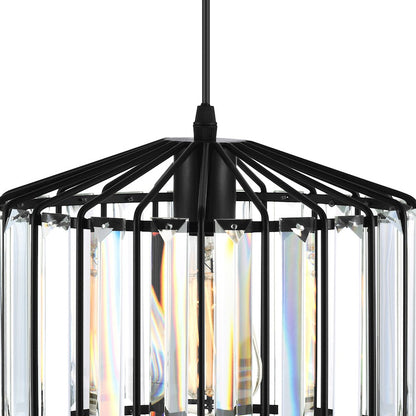 1 Light 10" Down Pendant, Black