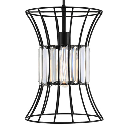 1 Light Down Pendant, Black-B