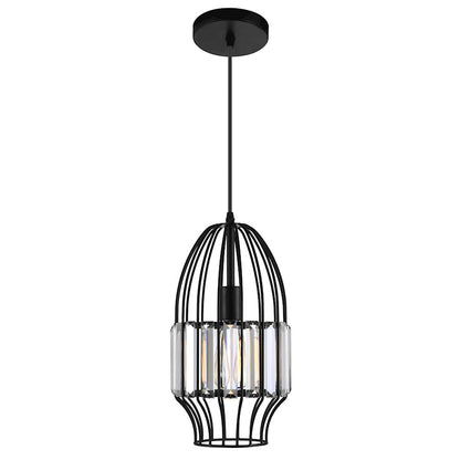 CWI Lighting Alethia 1 Light 7" Down Mini Pendant, Black - 9942P7-1-101