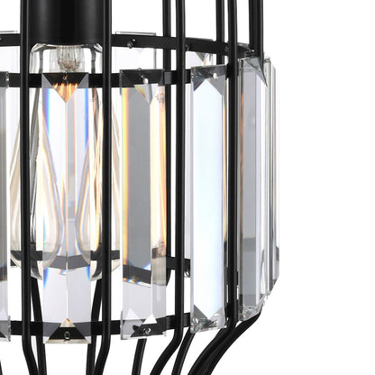 1 Light 7" Down Mini Pendant, Black