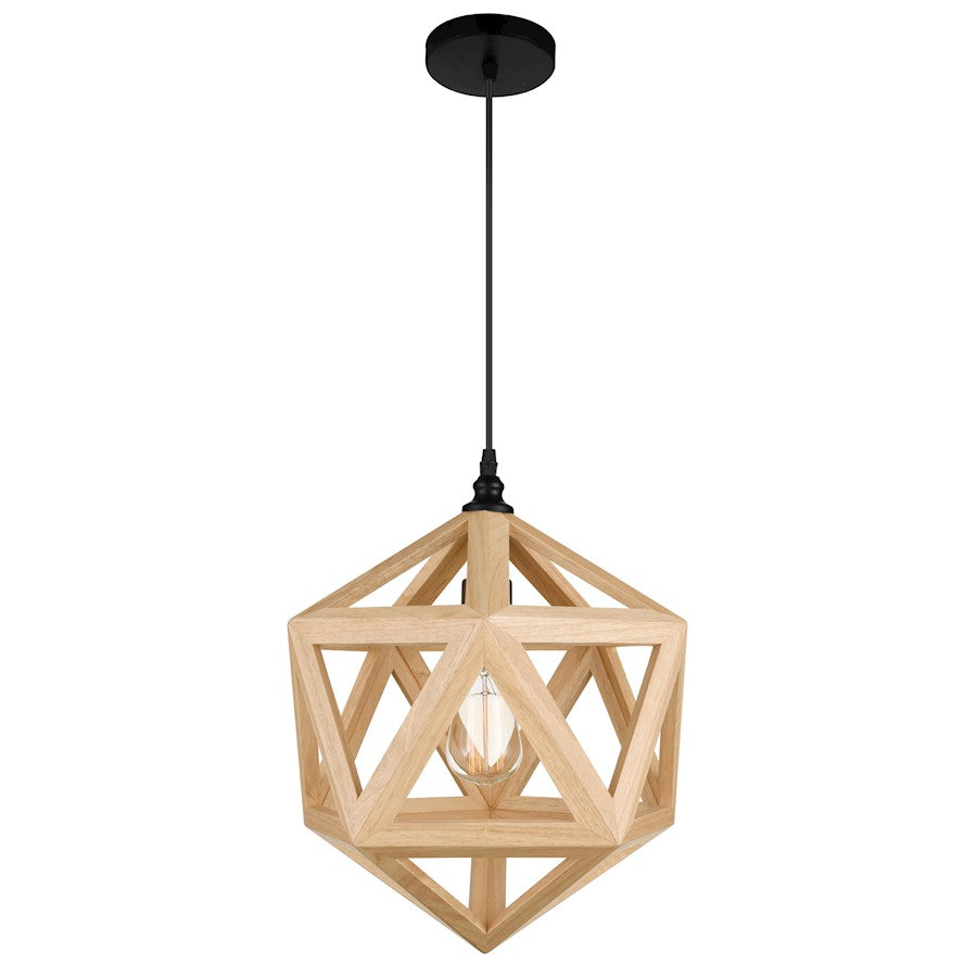 1 Light Pendant, Black