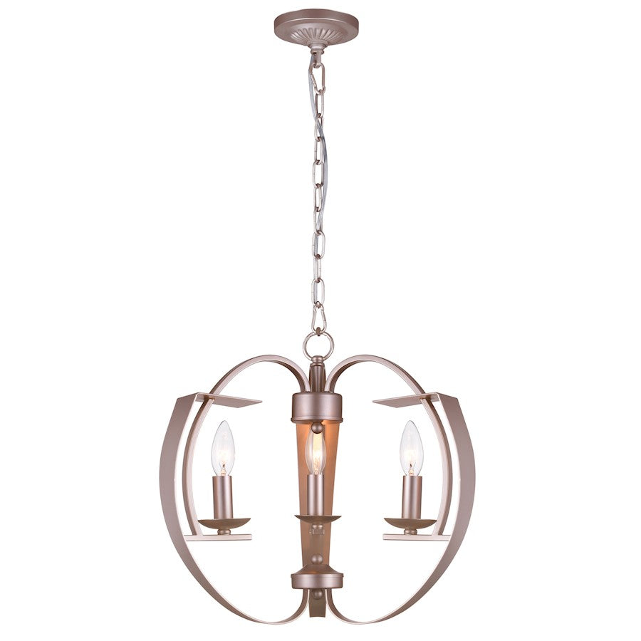 CWI Lighting Verbena 3 Light Chandelier, Pewter - 9950P16-3-221