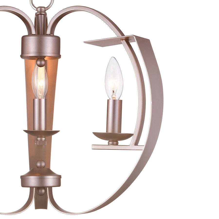 3 Light Chandelier, Pewter