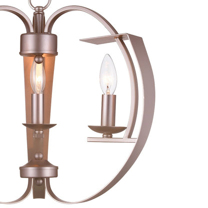 3 Light Chandelier, Pewter