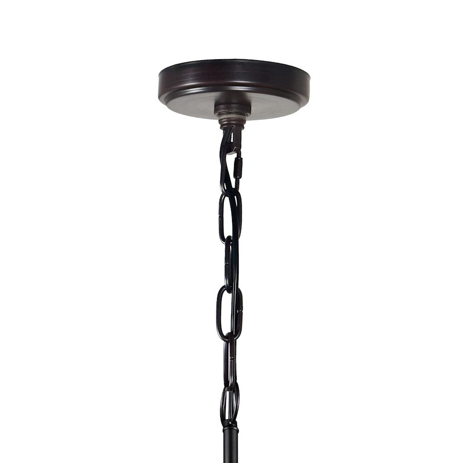 3 Light Drum Shade Chandelier, Pewter