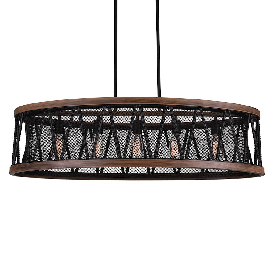 5 Light Chandelier, Pewter