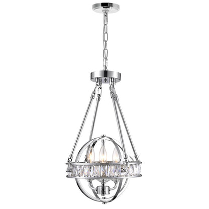 3 Light Mini Chandelier, Chrome