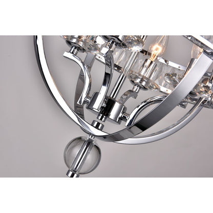 4 Light Chandelier, Chrome