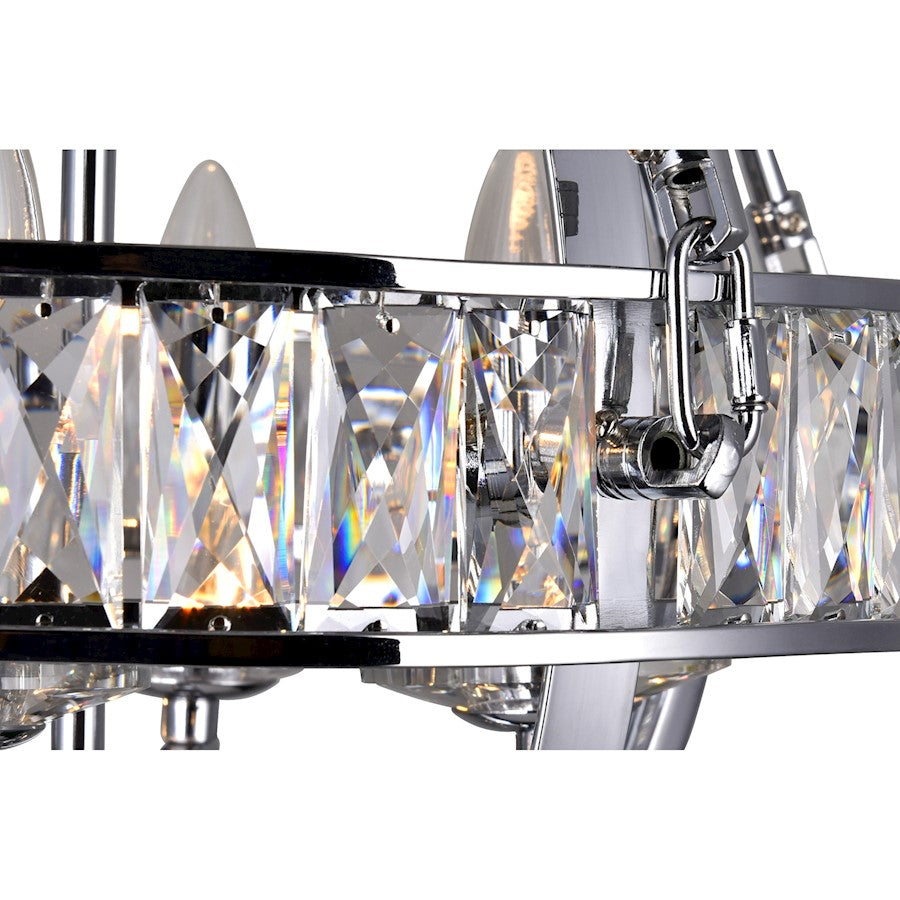 4 Light Chandelier, Chrome